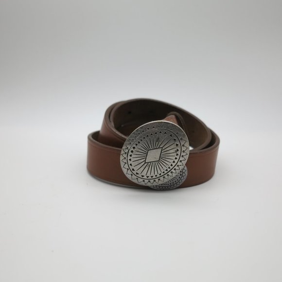 Brighton Brown Cowhide Concho Women’s Belt main image 5